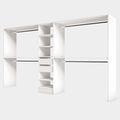 Aménagement Blanc Mat - 1 colonne - 5 tablettes - 4 penderies - 2 tiroirs
