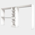 Aménagement Blanc Mat - 1 colonne - 5 tablettes - 3 penderies - 1 tiroir