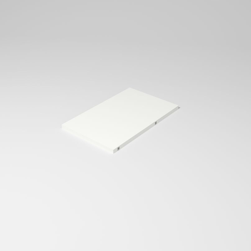 Tablette semi-fixe pour caisson Largeur 338 mm, Blanc Mat