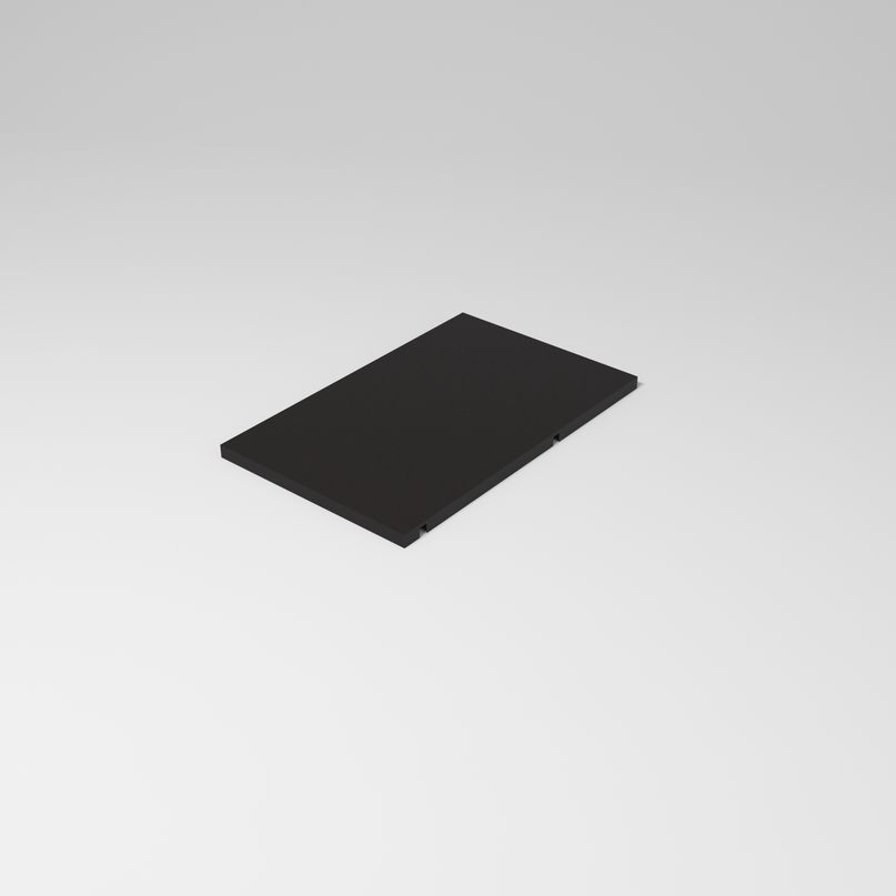 Tablette semi-fixe pour caisson Largeur 338 mm, Graphite